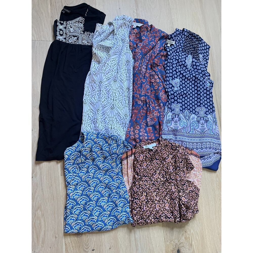 EUC! Lot of 6: Brand Name Airy Summer Cottage Womens Blouses L (Stitchfix) LOFT